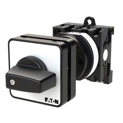 Eaton Steuerschalter T0-1-15431/Z | 1-polig | 3 Stellungen | 690V 20A | IP65 | schwarzer Knebel | 48x48mm