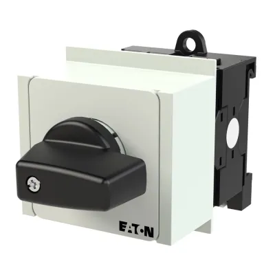 EATON Stufenschalter T0-2-8230/IVS | 1-polig | 3 Stufen | 20A | 690V | IP30 | schwarzer Knebel | Frontschild 48x48mm