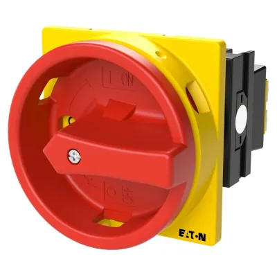 EATON Hauptschalter T0-1-102/EA/SVB | 2-polig | 20A | Not-Aus | Einbau | IP65 | abschließbar | roter Drehgriff