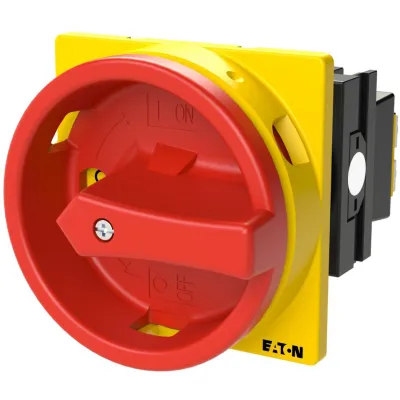 EATON Hauptschalter T0-1-102/EA/SVB | 2-polig | 20A | Not-Aus | Einbau | IP65 | abschließbar | roter Drehgriff