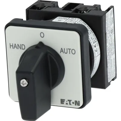 Eaton Steuerschalter T0-1-15431/E | 1-polig | 3 Stellungen Hand-0-Auto | 20A | 690V | IP65 | schwarzer Knebel