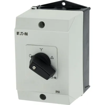 Eaton Stern-Dreieck-Schalter T0-4-8410/I1 | 20A | 5,5kW | 3-polig | IP65 | Aufbaugehäuse | schwarzer Knebel