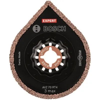 Bosch Professional Schleif- & Fugenmörtelblatt AVZ70RT4/10 | Starlock | Ø 70mm | Carbide | 10 Stück | für Fliesen | rund