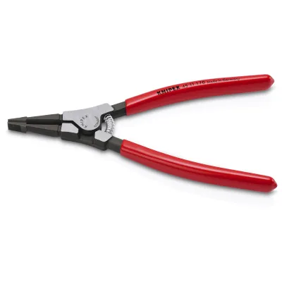 KNIPEX Montagezange 45 11 170 | Sicherungsringzange für Sprengringe auf Wellen | gerade Form | 170mm | mit Feder | rot
