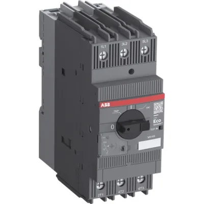 ABB Motorschutzschalter MS165-54 | 3-polig | 40-54A | thermomagnetisch | bis 45kW 400V | Drehknopf | IP20 | Grau