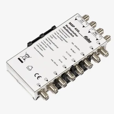 Fuba Multischalter MSP 408 | 4 Eingänge 8 Ausgänge | kaskadierbar | Satellit | 950-2250 MHz | F-Anschlüsse