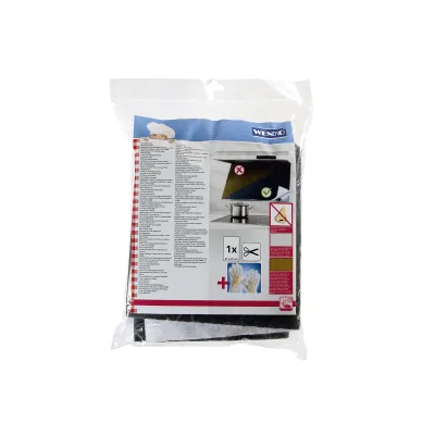 WENKO Dunstabzugshauben Kompaktfilter 2205010100 | Aktivkohle-Fettfilter Universal 57x47 cm | waschbar | Schwarz