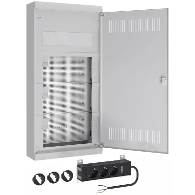 ABN Multimedia-Kleinverteiler A48ATL | Verteilerkasten 4-reihig 4x12TE | Aufputz | IP30 | Kunststoff | weiß RAL9016