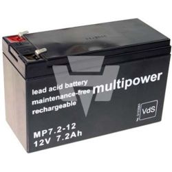 Multipower MBL12/7,2/VDS 4,8MM MP7,2-12 MBL12/7,2Ah/VDS MP7,2-12 Bleiakku 12V