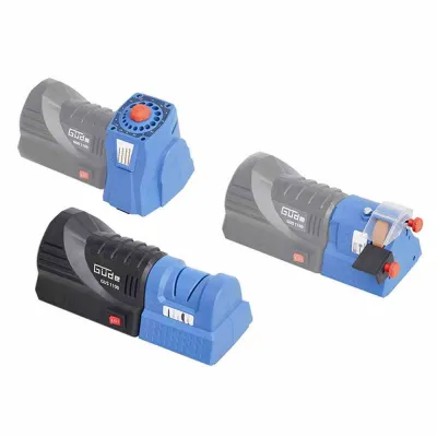 Güde Universal-Schärfstation GUS 1100 | 3in1 Multischärfgerät | Bohrerschärfer | Messerschärfer | 110 W | Blau/Schwarz
