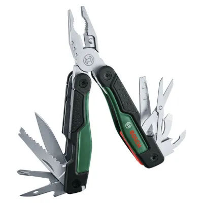 BOSCH Multitool 16-in-1 1600A02Z98 | Taschenmesser | Zange | Messer | Schraubendreher | Edelstahl | 158mm | schwarz