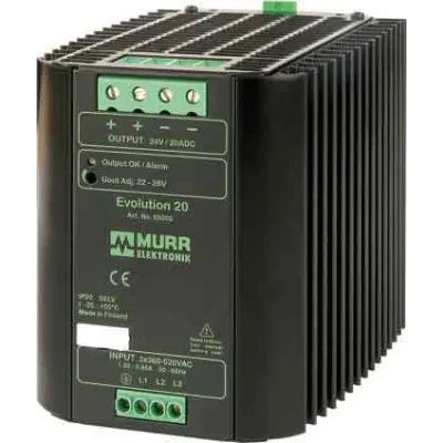 Murrelektronik Schaltnetzteil Evolution 85002 | 3-phasig | 24–28V DC | 20A | einstellbar | IP20 | Tragschienenmontage