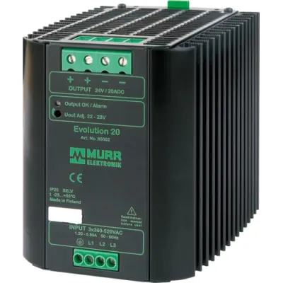 Murrelektronik Schaltnetzteil Evolution 85002 | 3-phasig | 24–28V DC | 20A | einstellbar | IP20 | Tragschienenmontage