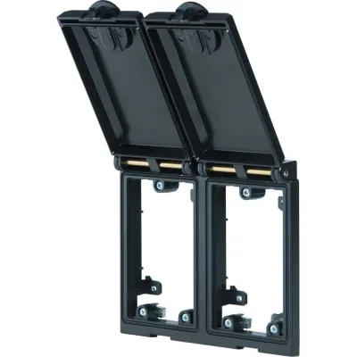 Murrelektronik Modlink MSDD Einbaurahmen 2-fach 4000-68122-0000000 | Metall | IP65 | matt | mit Klappdeckel | schwarz