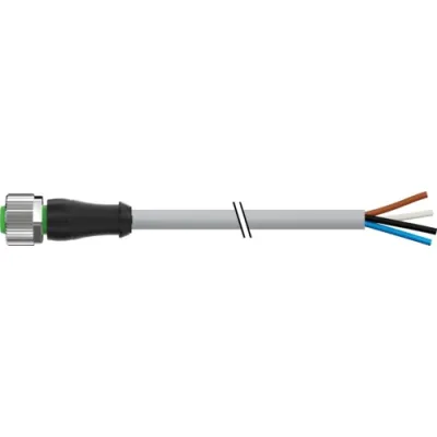 Murrelektronik Sensor-Aktorkabel 7000-12221-2340500 | M12 Buchse gerade 4-polig | freies Leitungsende | PUR | 5m | grau