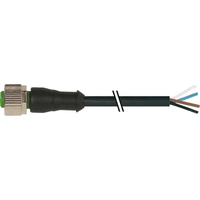Murrelektronik Sensor-Aktor-Kabel 7000-12221-6341500 | M12 Buchse gerade | 15m | PUR | 4x0,34mm² | IP67 | schwarz