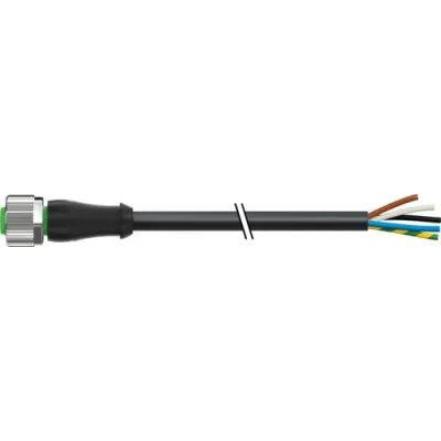 Murrelektronik Sensor-Aktorkabel 7000-12241-6350500 | M12 Buchse gerade | 5-polig | 5m | PUR | offen | schwarz