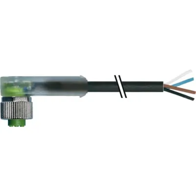Murrelektronik Sensor-Aktorkabel 7000-12421-6341000 | M12 Buchse 4-polig abgewinkelt | 10m | ölbeständig | schwarz