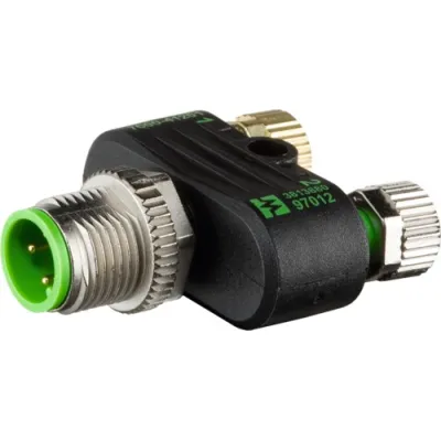 Murrelektronik T-Stück 7000-41201-0000000 | M12 Stecker auf 2x M8 Buchse | 4-polig | IP67 | 24V