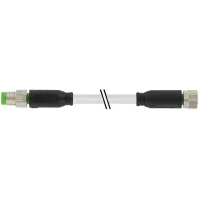 Murrelektronik Verbindungsleitung 7000-88001-2300100 | M8 Stecker Male – Buchse Female | 3-polig | 1m | PUR grau
