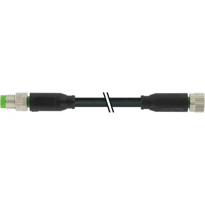 Murrelektronik Rundsteckverbinder 7000-88001-6300200 | M8 Stecker/Buchse 3-polig | 2m Kabel | IP67 | 4A 60V
