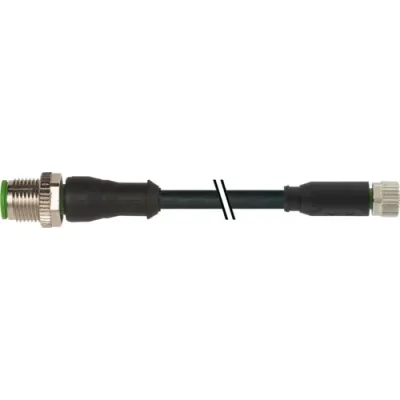 Murrelektronik Verbindungsleitung 7000-40581-6310200 | M12 Stecker auf M8 Buchse | PUR | 4x0,25mm² | 2m | schwarz