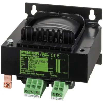 Murrelektronik Sicherheitstransformator 86329 MST | 1-phasig | 630VA | 230/400V Eingang | 24V Ausgang | Kupfer