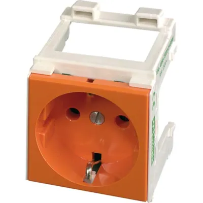 Murrelektronik Modlink MSVD Steckdose 4000-72000-0140000 | 250V 16A SCHUKO | Tragschiene | Federkraft | IP20 | orange