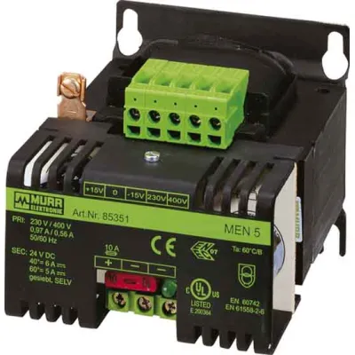 Murrelektronik Netzgerät 1/2-phasig 85351 | 230/400V AC | 24V 5A DC | 120W | Wandmontage | IP20 | Schraubanschluss