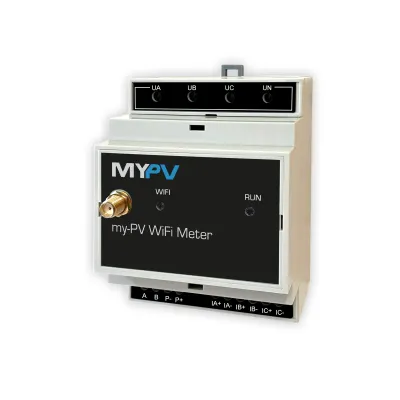 my-PV WiFi Meter 20-0107 | 3-Phasen Energiezähler für Photovoltaik | 3x 75A Klappstromwandler | WLAN | IP51