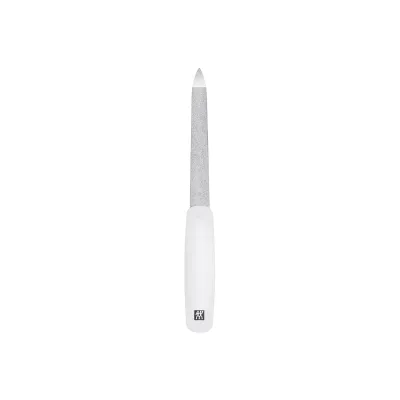 ZWILLING Nagelfeile Classic 1029025 | Saphirbeschichtung | Edelstahl | 130 mm | grob & fein | polierte Spitze | Weiß
