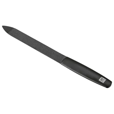 ZWILLING Saphir Nagelfeile 47201-401-0 | Premium Maniküre Feile | Edelstahl | Grob & fein | 130 mm | Schwarz