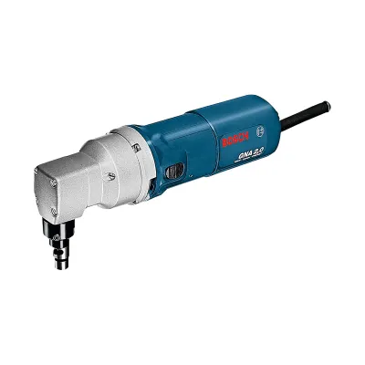 Bosch Blechnibbler GNA 2,0 | 0601530103 | 500W | Stahl bis 2mm | schwenkbare Matrize | Profi-Metallschneider | Blau