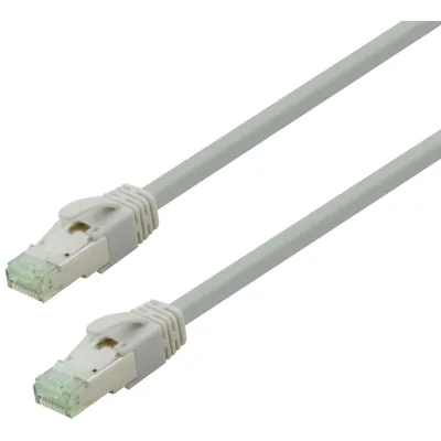 Nambo Patchkabel S/FTP N500-GRT138-5 Cat.6a | 5m | RJ45 | Kupferlitze | halogenfrei | flammwidrig | grau