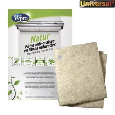 Natur-Fettfiltermatte 1170x470mm Wpro NGF221 Universal für Dunstabzugshaube