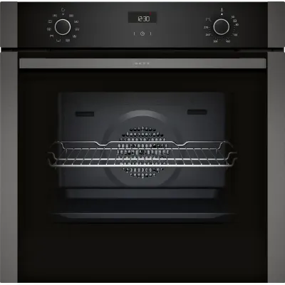 NEFF Einbau-Backofen B1ACE2AG3 N50 | 71 l | 7 Heizarten | CircoTherm | EasyClean | A+ | Soft Close | Graphite Grey