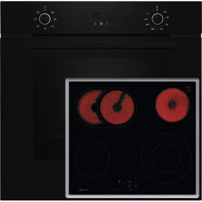 Neff Backofen-Set BX36B0 B1CCC0AK3+T16SBN1L0 | Einbauherd & Kochfeld | 60 cm | Umluft | Glaskeramik | 71 l | Schwarz-Edelstahl