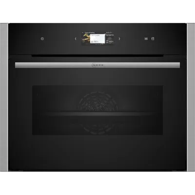 NEFF Dampfbackofen Kompakt C24FS31N0 | Einbau-Backofen FullSteam | 22 Heizarten | 47l | A+ | Home Connect | Edelstahl
