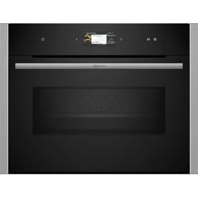 NEFF Kompaktbackofen mit Mikrowelle C24MS31N0 | Einbaugerät | 45 l | 900 W | Inverter | Home Connect | Edelstahl