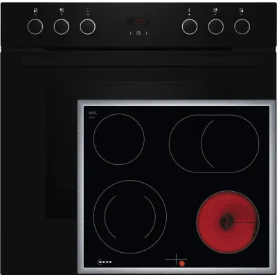 NEFF Einbau-Herd-Set EX4B0 | Glaskeramik-Kochfeld 60cm | 71l | 7 Heizarten | EasyClean | A+ | Schwarz-Edelstahl