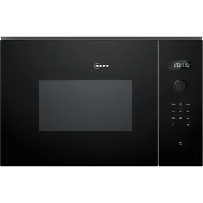 NEFF Einbau-Mikrowelle HLAWD53K0 | 900 Watt | 25 l | 5 Stufen | EasyClean | Edelstahl | LED | schwarz