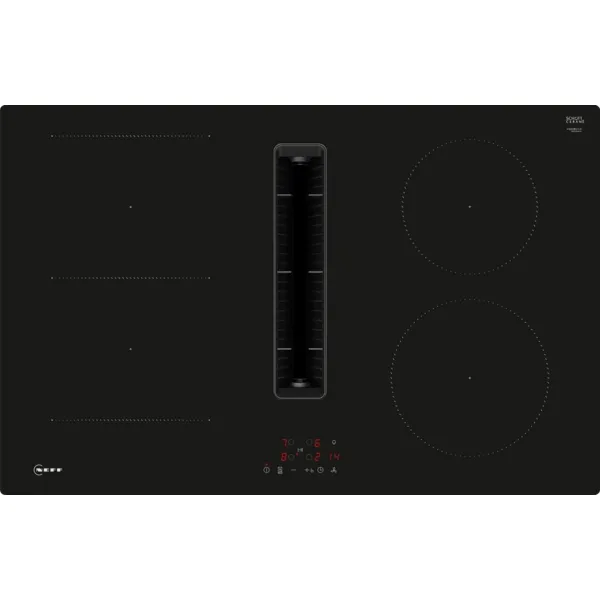 NEFF Induktionskochfeld V58NBS1L0 | 80cm autark mit Dunstabzug | 4 Zonen | Combi Induction | rahmenlos | schwarz