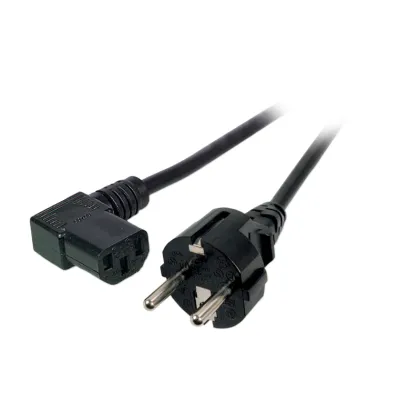 EFB-Elektronik Netzanschlussleitung EK534.5 | Schuko auf C13 gewinkelt | 5m | 3x1mm² | 10A | Schwarz