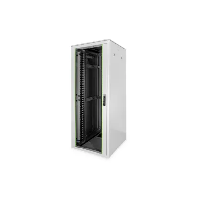 DIGITUS Netzwerkschrank DN-43001 | 42HE 19 Zoll Rack | Varioflex-N Serie | 800x1000mm | Glasfronttür | IP20 | grau
