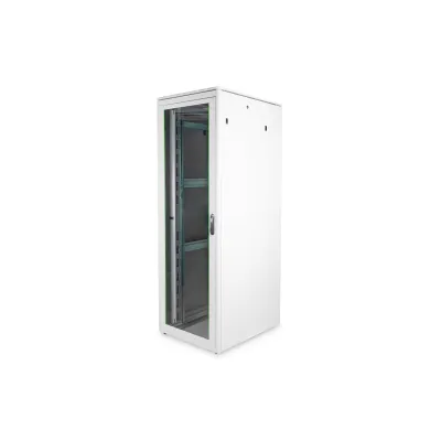 DIGITUS Netzwerkschrank DN-19 47U-8/10-1 | 47HE 19-Zoll Rack | 800x1000mm | 1200kg Traglast | Glasfront | grau