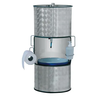 NEUMÄRKER Aqua Mobil Handwaschbecken 00-00022 Edelstahl | 6L | mit Wasserhahn | Seifenspender | Papierhandtuchhalter