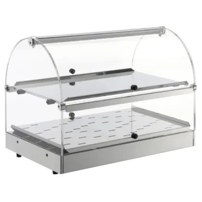 NEUMÄRKER Warmhaltevitrine 05-10352 | 2 Ebenen | Edelstahl | Acrylglas | Thermostat | beheizt