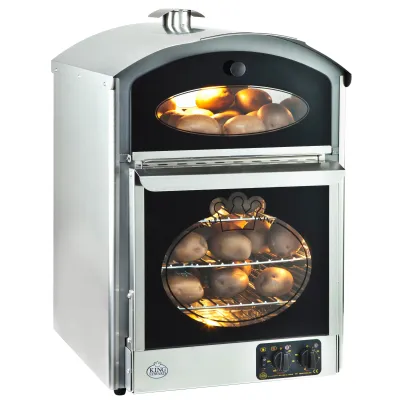 Neumärker Potato Baker 05-51214 | Profi Ofen für 60 Backkartoffeln | Heißluftofen | Edelstahl | 3 kW | Thekengerät