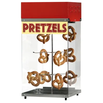 NEUMÄRKER Brezel-Karussell 00-51569 | Brezelspender heiße Theke | Edelstahl | 230V 260W | Hygienisch Polycarbonat