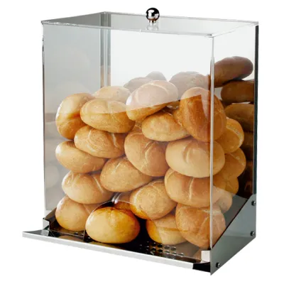 Buffetline Brötchenspender SB 50 | Selbstbedienung Frühstücksbuffet | Edelstahl & Acrylglas | 45-50 Brötchen